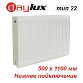 Радиатор отопления Daylux тип 22 VK 500х1100 (2122 Вт, PKKP нижнее подключение)