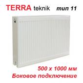 Стальной радиатор Terra teknik тип 11 K 500х1000 (1093 Вт, боковое подключение)