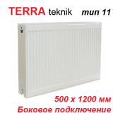 Стальной радиатор Terra teknik тип 11 K 500х1200 (1312 Вт, боковое подключение)