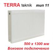 Стальной радиатор Terra teknik тип 11 K 500х1300 (1422 Вт, боковое подключение)