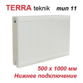 Стальной радиатор Terra teknik тип 11 VK 500х1000 (1093 Вт, нижнее подключение)