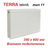 Стальной радиатор Terra teknik тип 11 K 300х600 (406 Вт, боковое подключение)