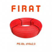 Пластиковая труба и фитинги Firat PE-Xb 16x2,0 (красная бухта 160 м)